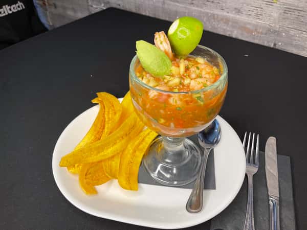 ceviche with plantain